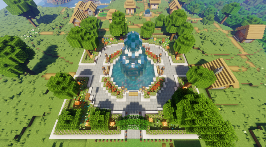 《我的世界》喷泉广场制作攻略